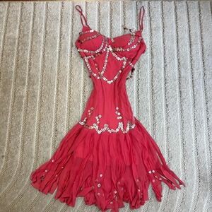 VTG y2k Sue Wong pink fairy dress Size 6 wedding fairy whimsy party festival